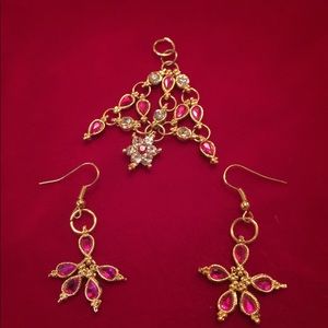 Pendant earrings set